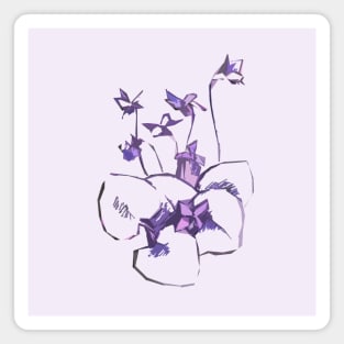 Callistri- Violets Cutout Magnet